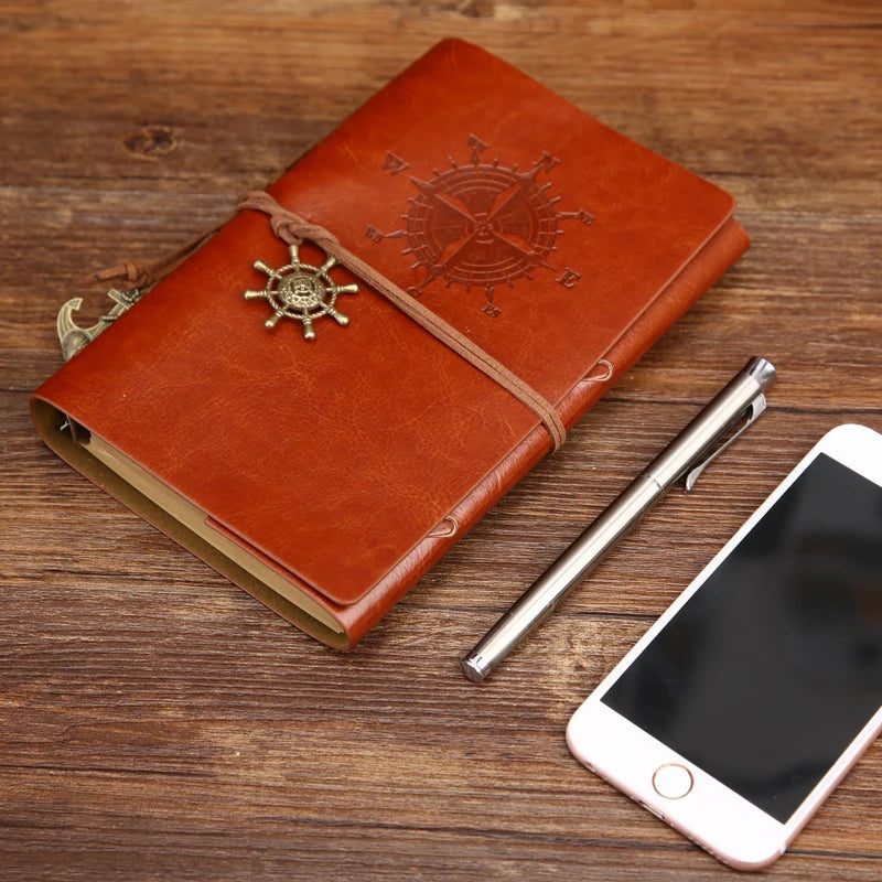 Voyager’s Journal – Retro Loose-Leaf Notebook & Travel Diary
