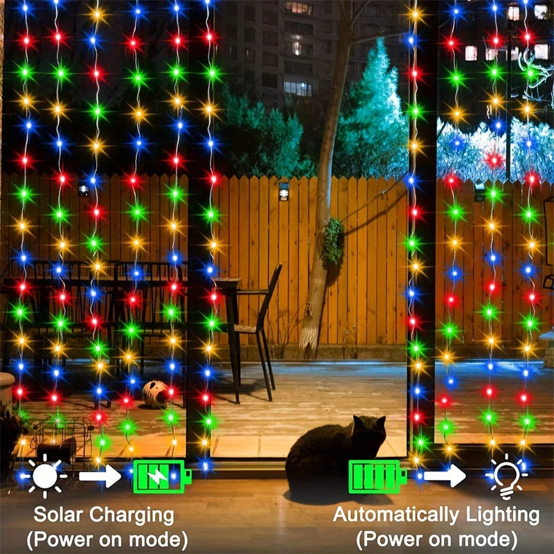 EverRay™ – Outdoor Solar Fairy Curtain Lights