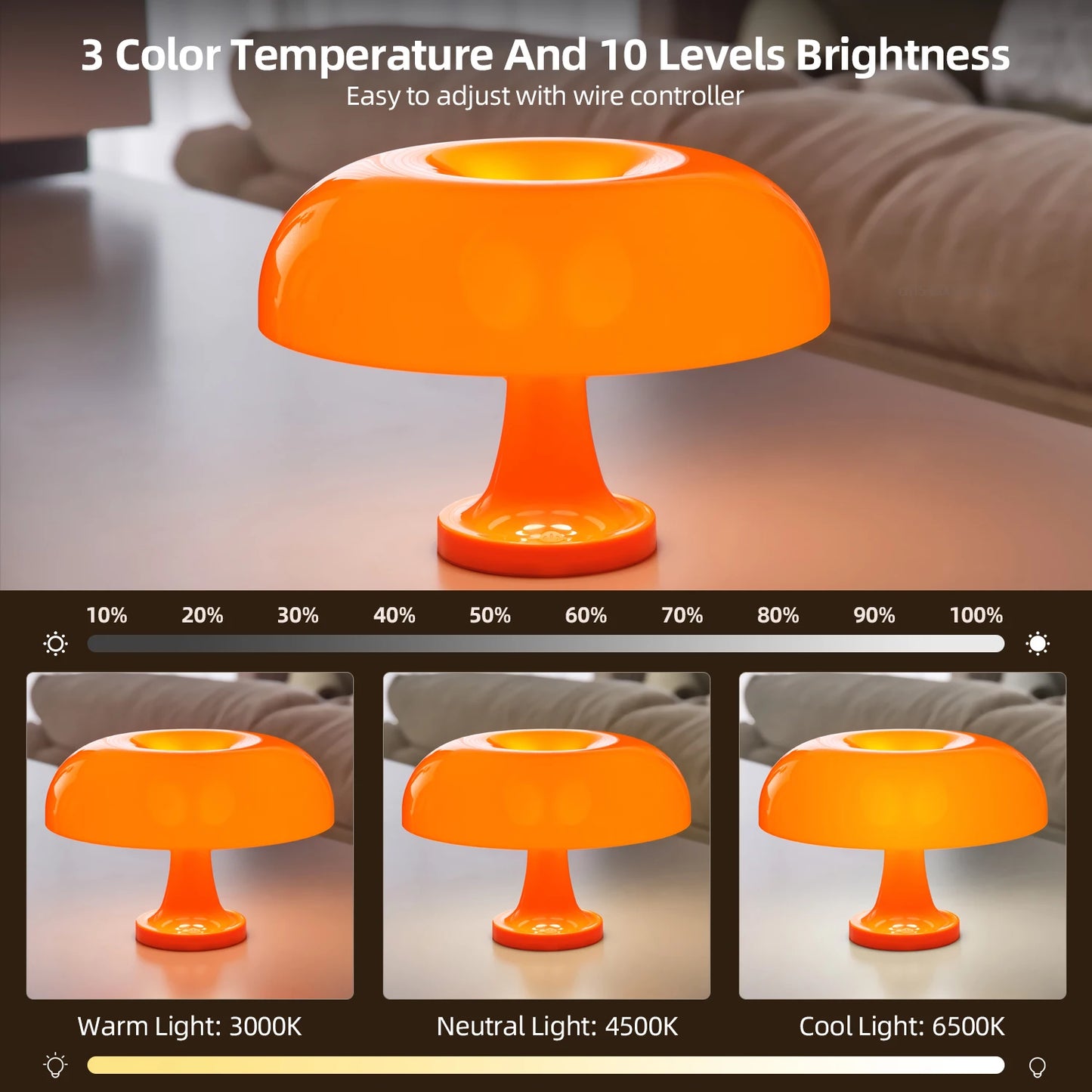 LumiShroom™ – Modern Bauhaus-Inspired Bedside Lamp