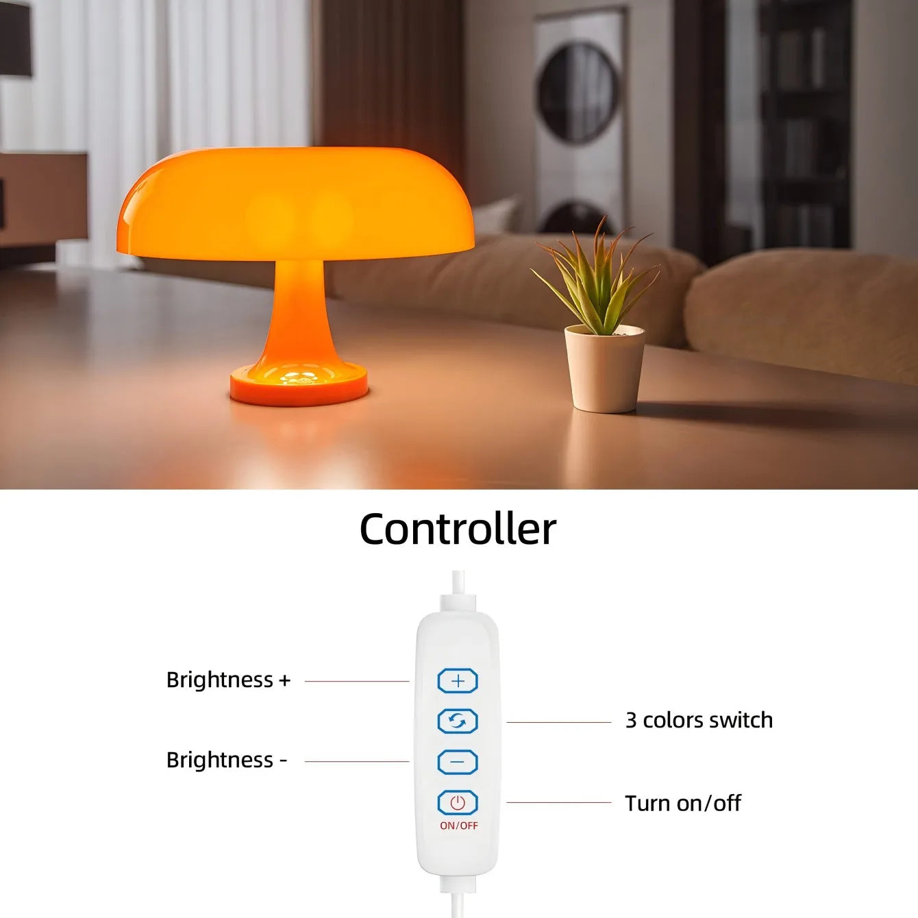 LumiShroom™ – Modern Bauhaus-Inspired Bedside Lamp